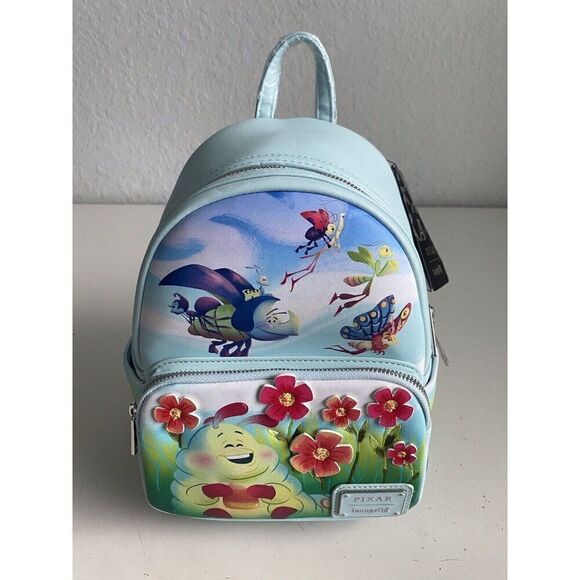 Disney Loungefly A Bugs Life Earth Day Heimlich Circus Mini Backpack Pixar NEW - Picture 2 of 14